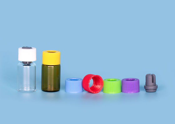 O tampão de alumínio XHPHAPACK 3ml dos reagentes rosqueou tubos de ensaio da química