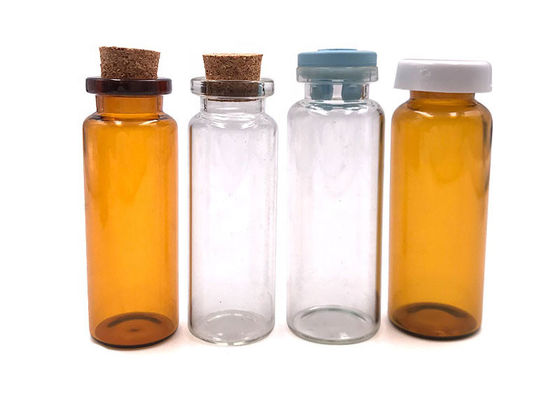 Garrafa de vidro apertada de Borosilicate do bujão de borracha H39 OD18