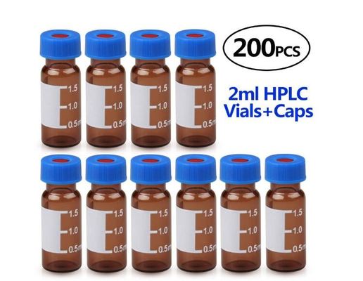 Tubos de ensaio do vidro de Borosilicate da HPLC da base lisa 1.5ml baixos