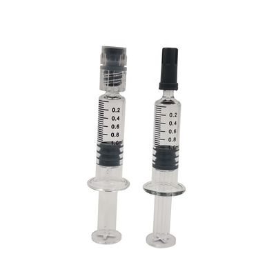 A cabeça de Luer coloriu a seringa do vidro de Borosilicate do algodão 0.5ml do atuador