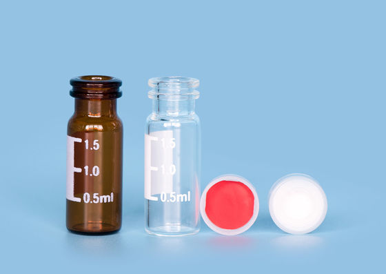 Tubos de ensaio de vidro da injeção do laboratório ND11 1.5ml dos fechamentos de PTFE