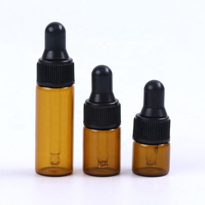 Bola redonda LFGB vazio 30ml MSDS Amber Dropper Bottles